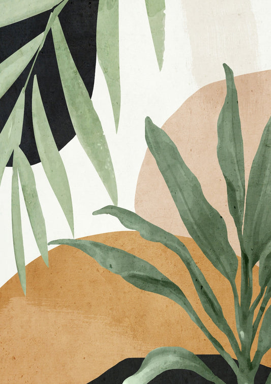 Abstract Art Tropical Leaves 4