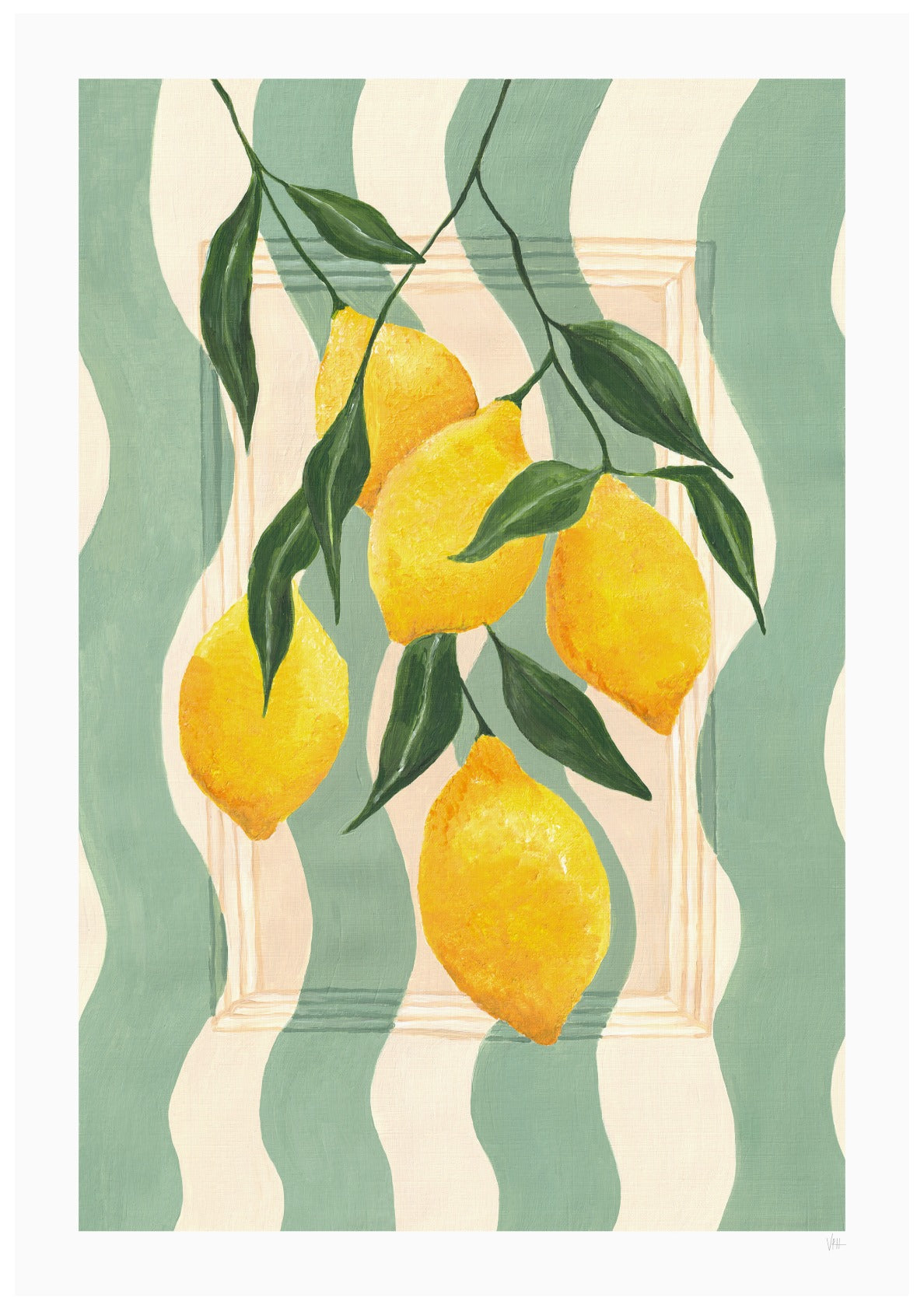 Vintage Lemons Kitchen Print