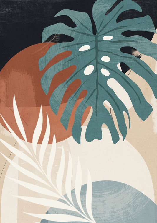 Abstract Art Tropical Leaves