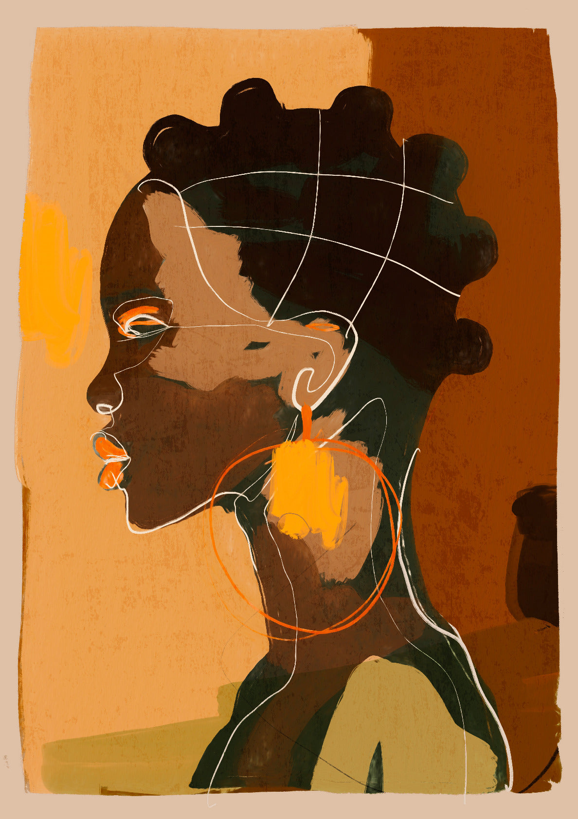 Abstract Art Girl Portrait