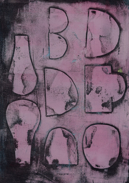 Purple and black shapes.