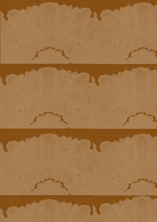 Floral pattern in yellow ochre.