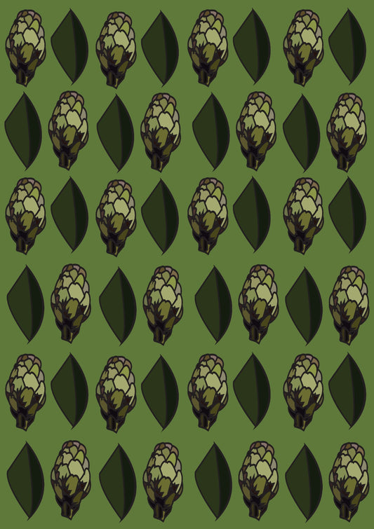 Artichoke Vegetable Plant Botanical Pattern