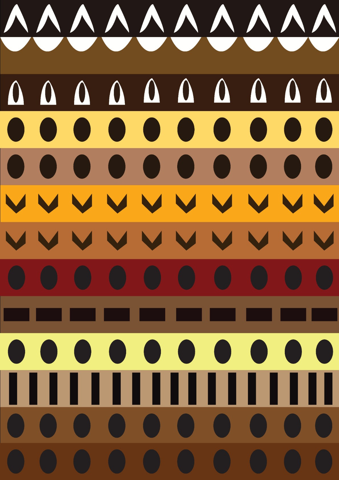 Colorful Tribal Deco Art Pattern