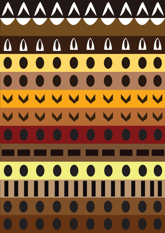 Colorful Tribal Deco Art Pattern