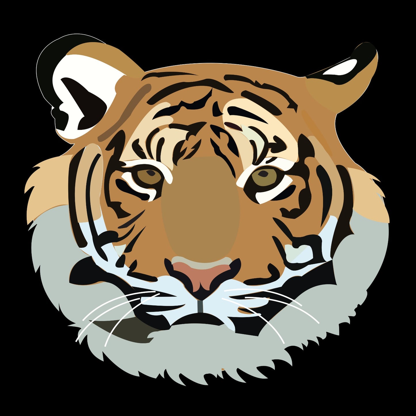 Tiger Head Face Wild Animal Tiger 