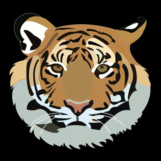 Tiger Head Face Wild Animal Tiger 