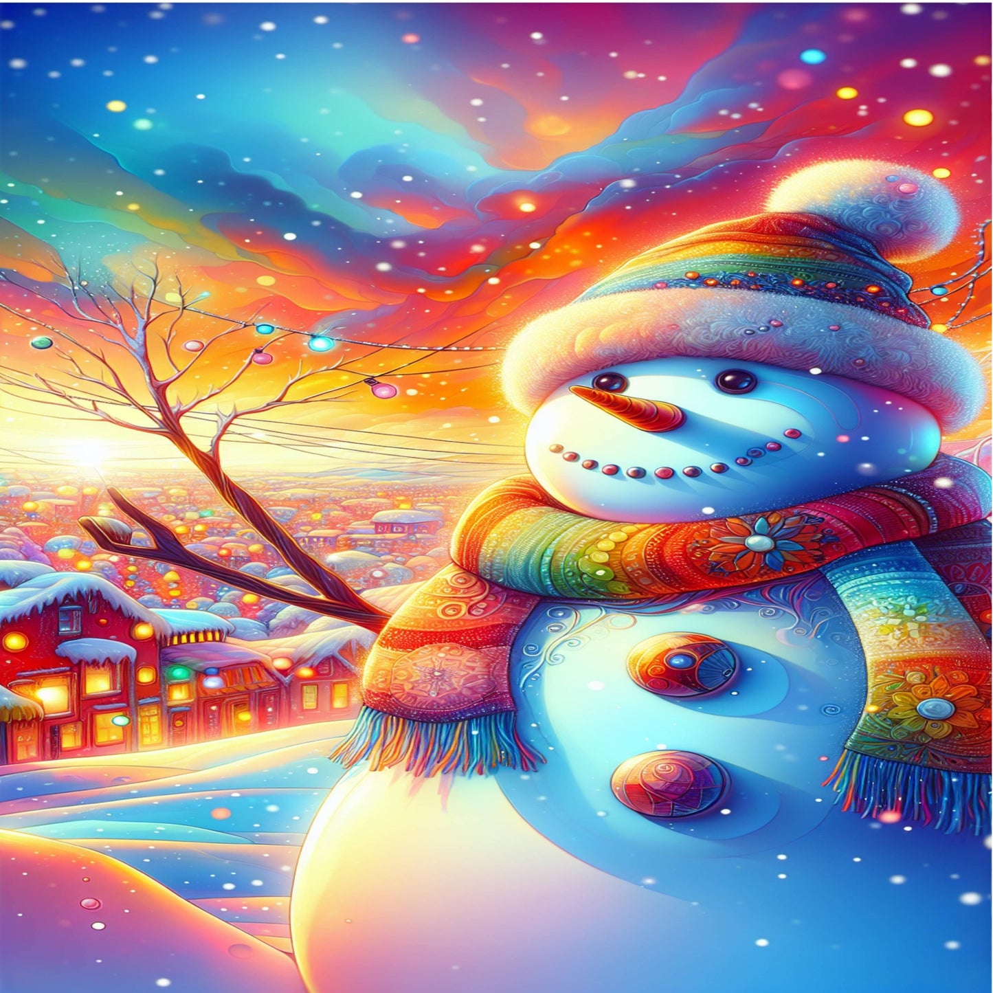 Snowman winter christmas