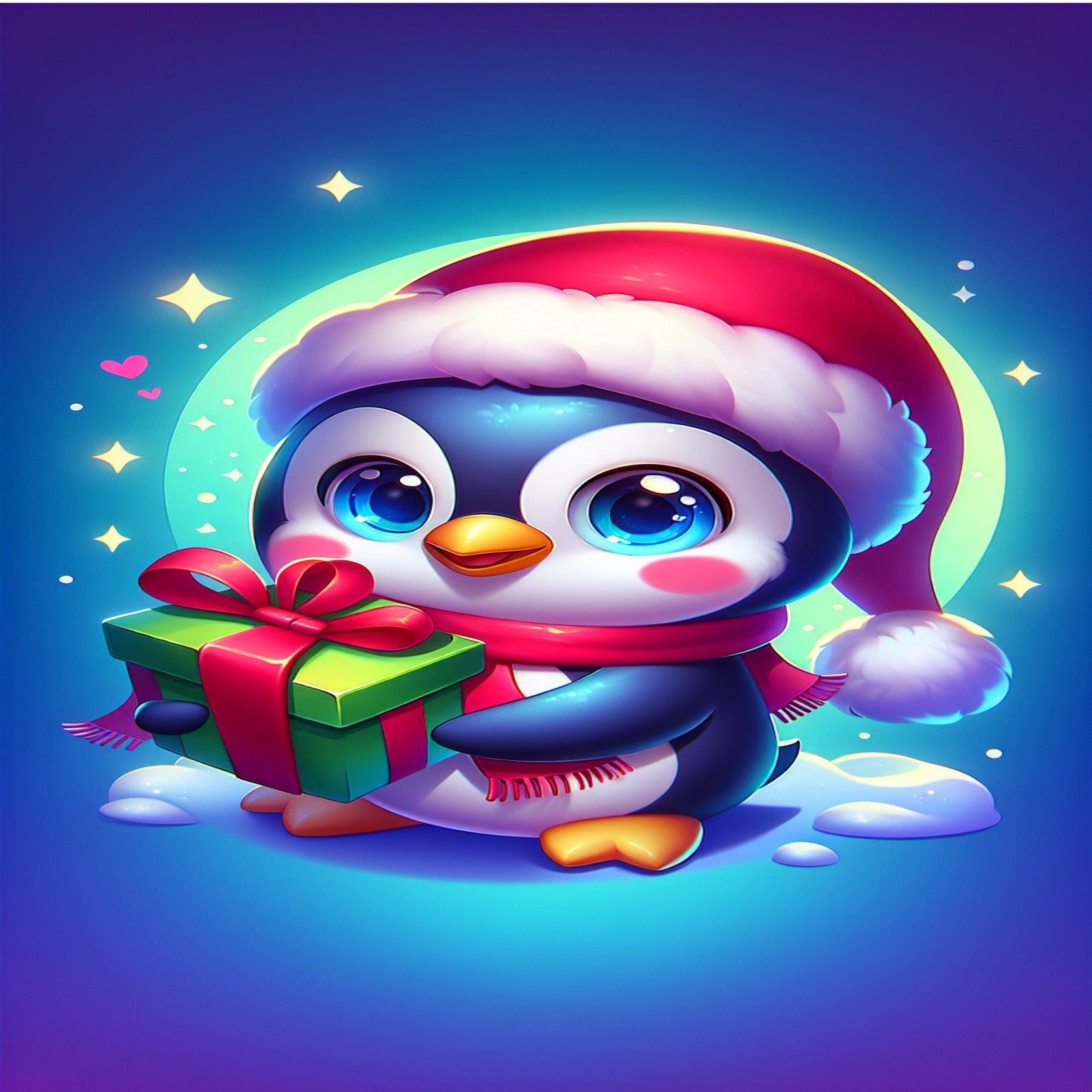 Penguin Snowflakes Holiday