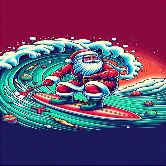 Surfing Santa