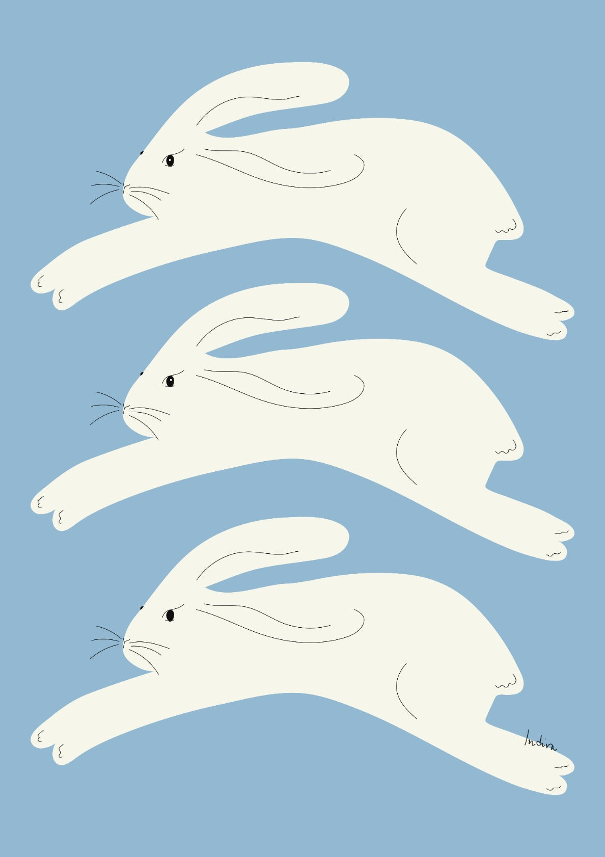 Three White Rabbits