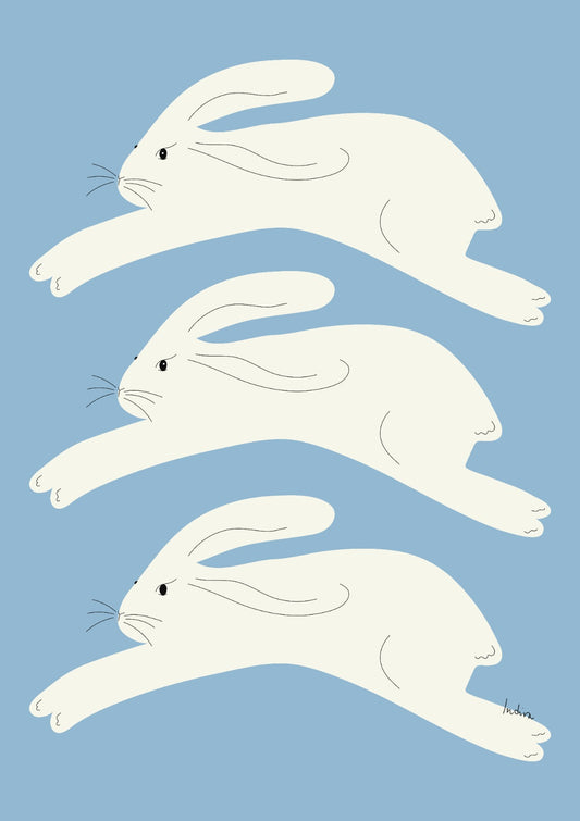 Three White Rabbits