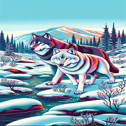 Nordic Wolf Winter Nature