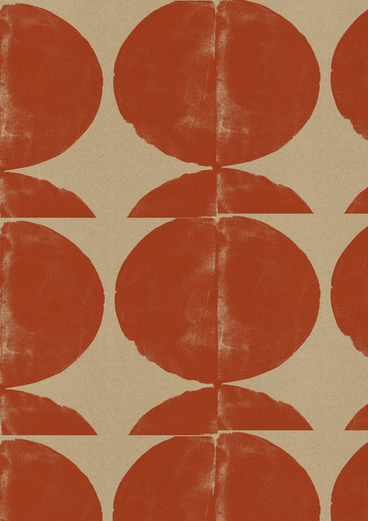 Terracotta abstract shapes.