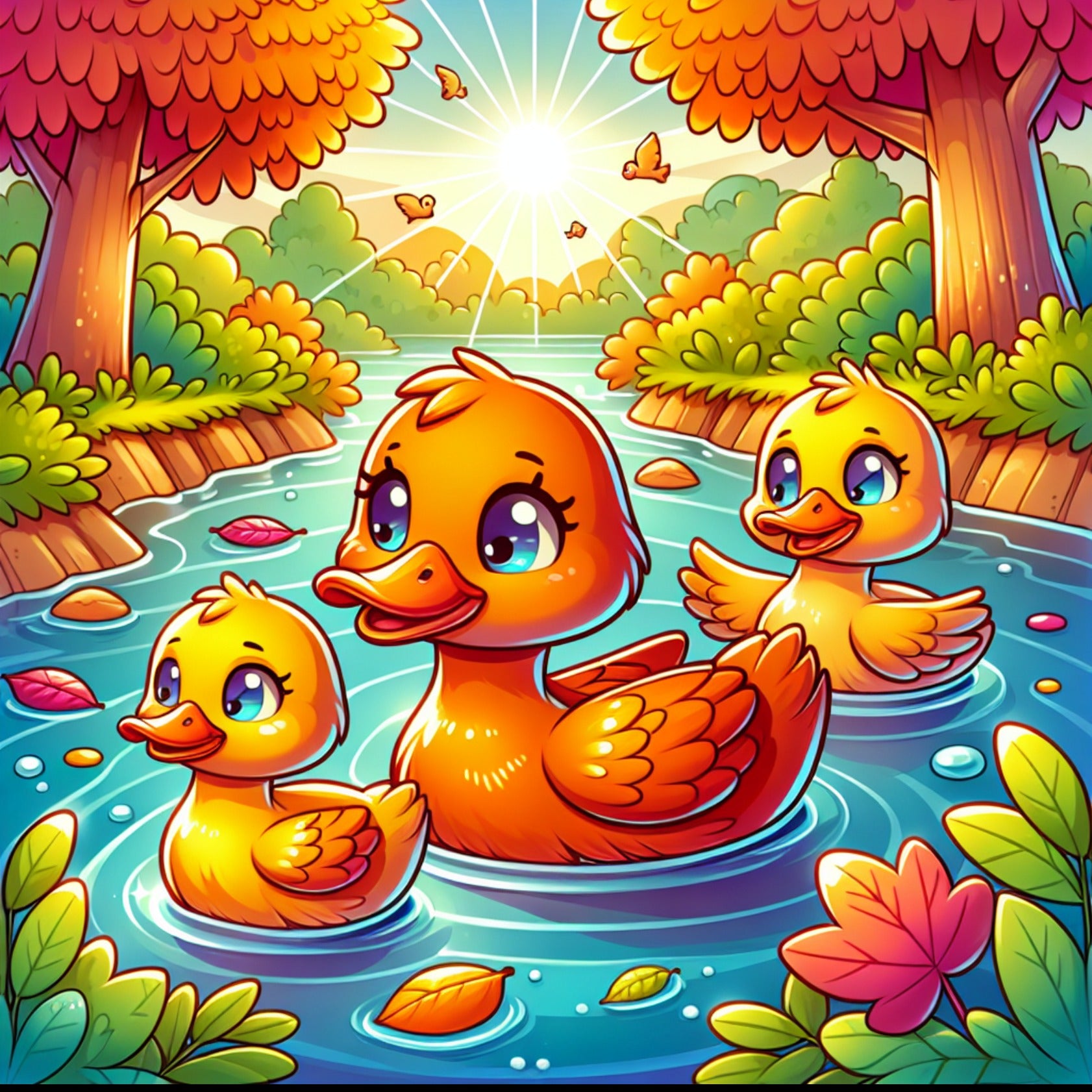 Ducks in Floral River