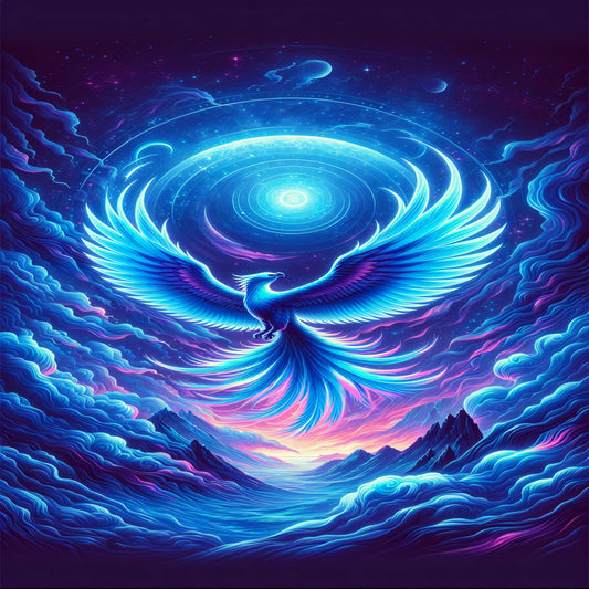 Majestic blue phoenix