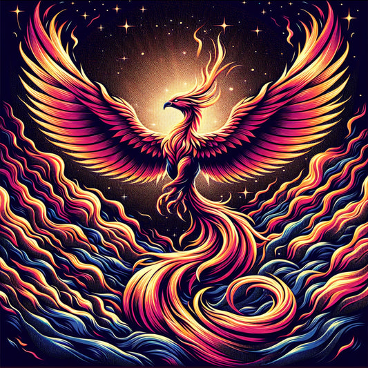 Magnificent phoenix fiery