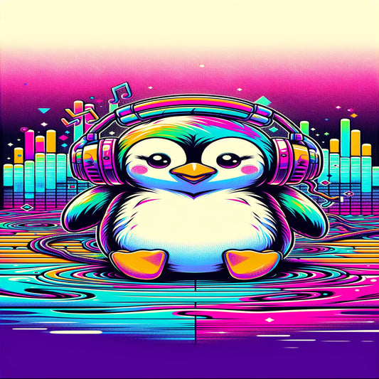 Cute colorful penguin