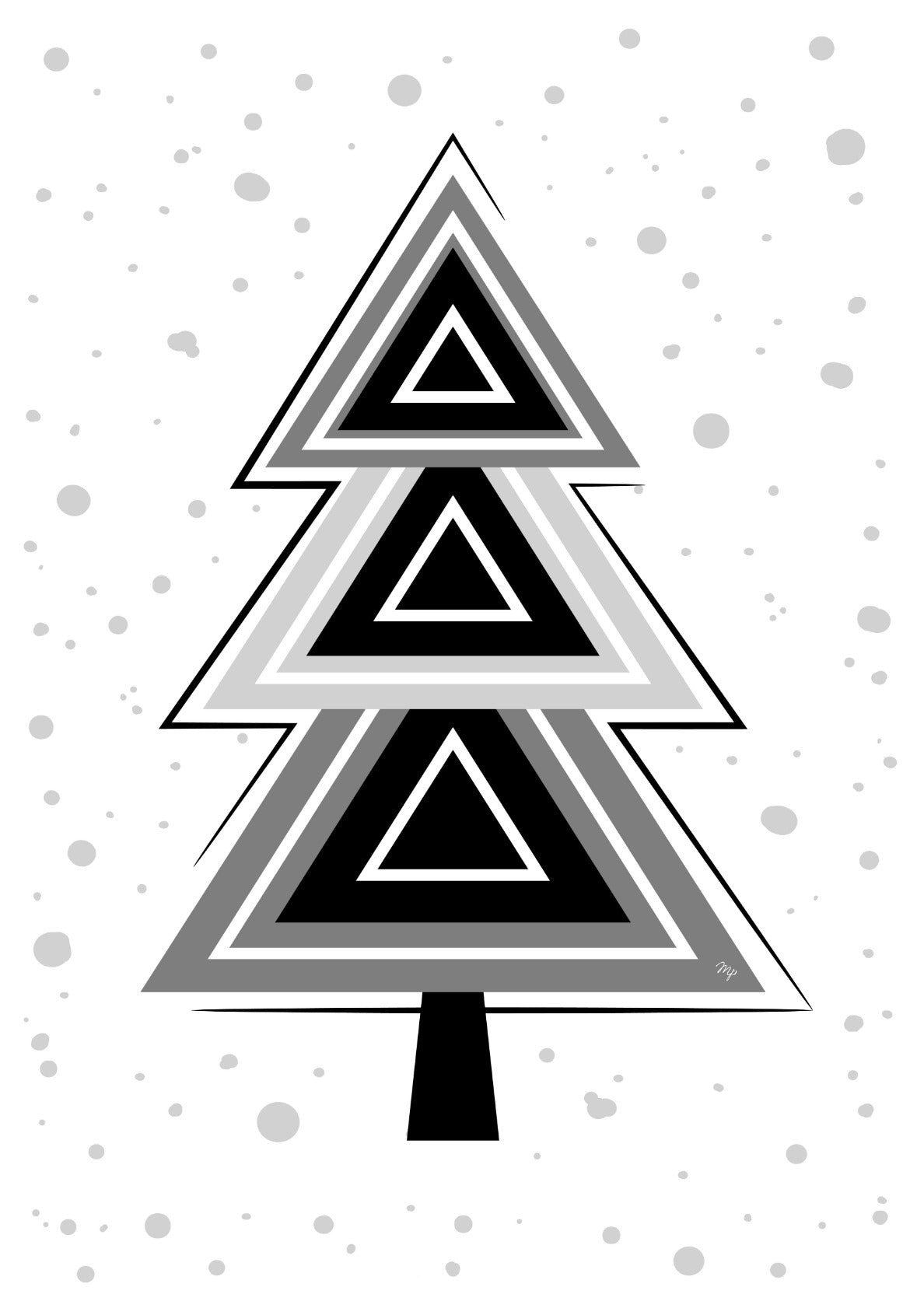 Grey Nordic Xmas tree