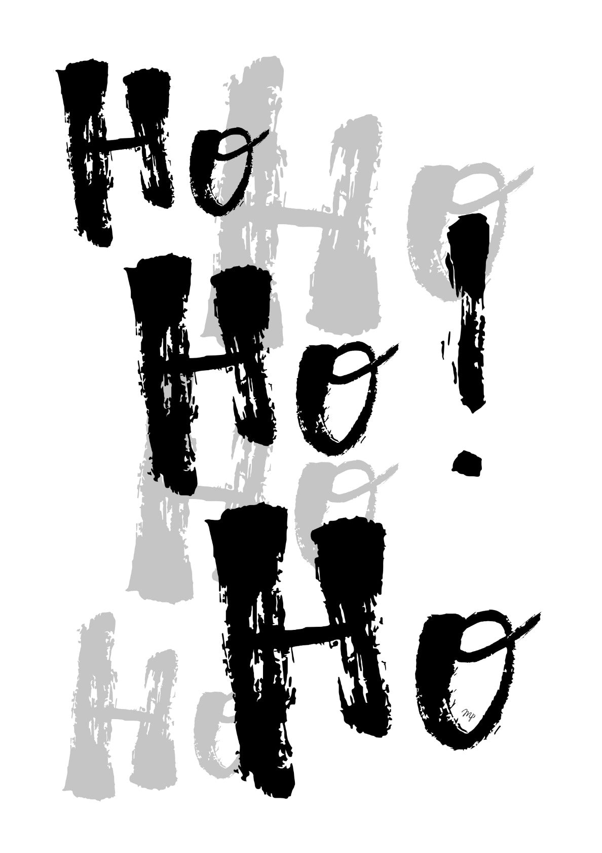 Ho Ho Ho Xmas typography