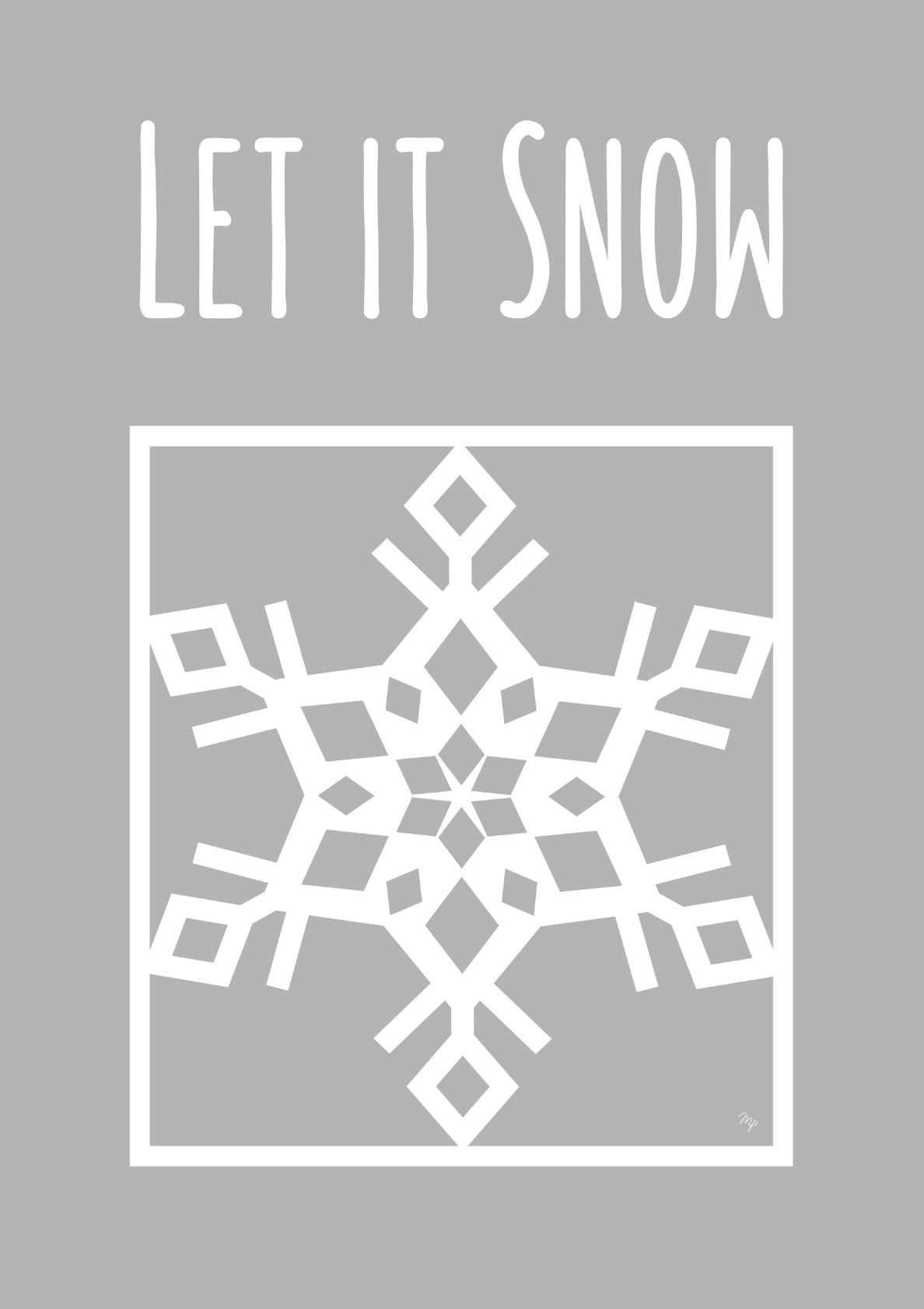 Let it snow xmas typography