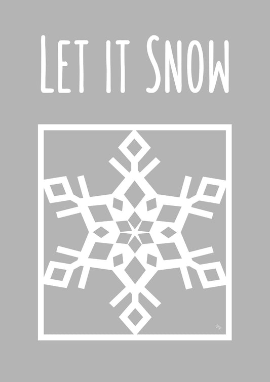 Let it snow xmas typography