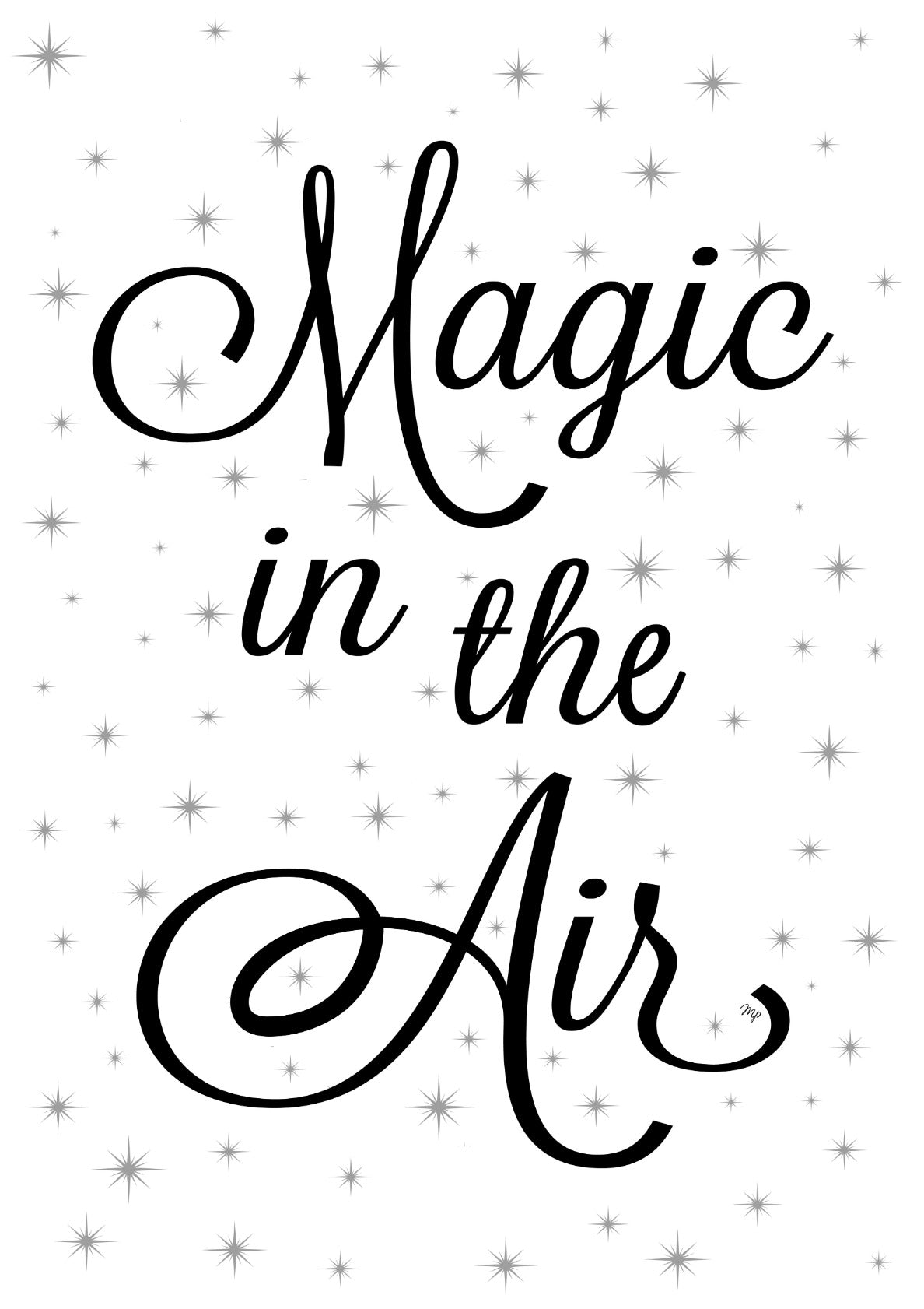 Magic in the Air Xmas typography