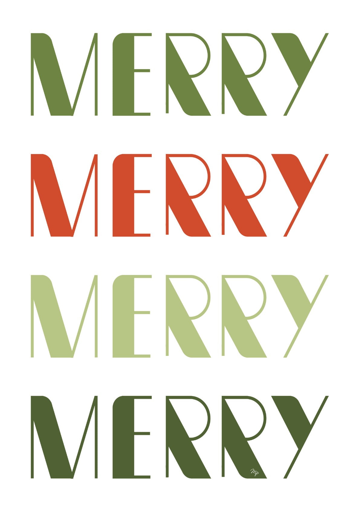Merry Merry Xmas typography