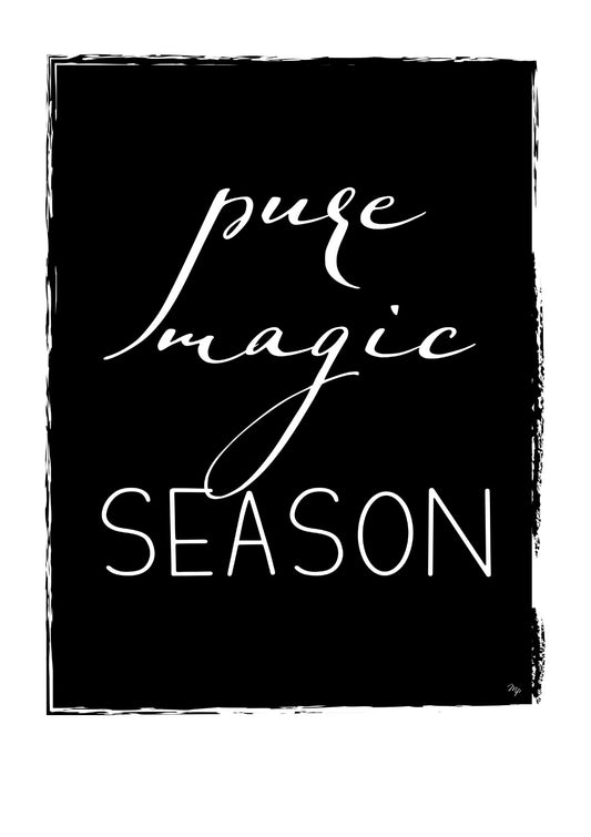 Pure magic season xmas typography