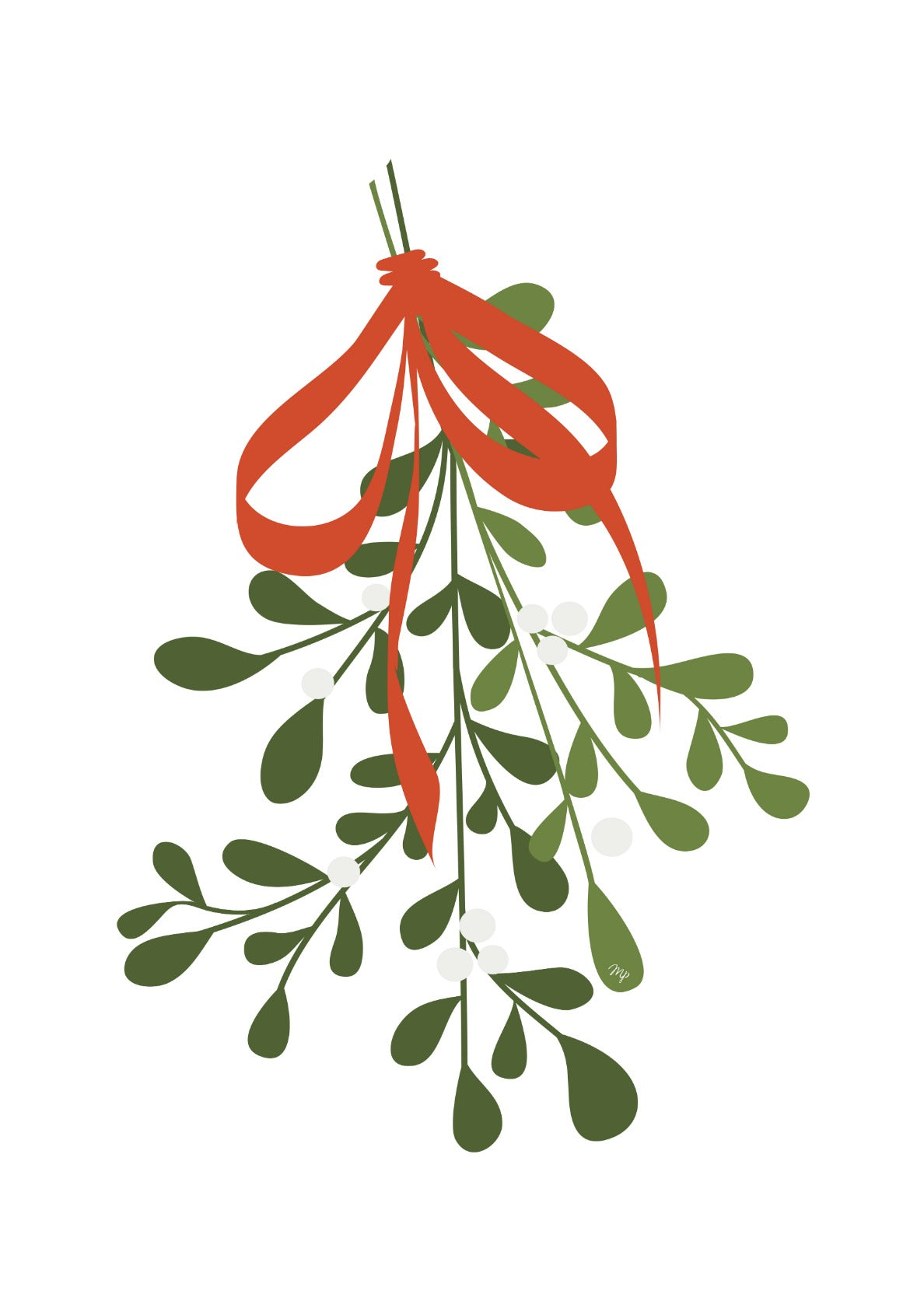 Gree xmas mistletoe festive art