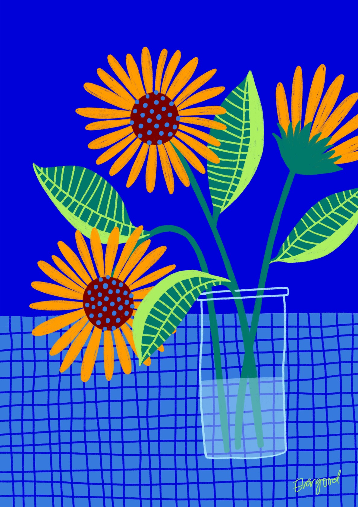 Sunflowers & Squares