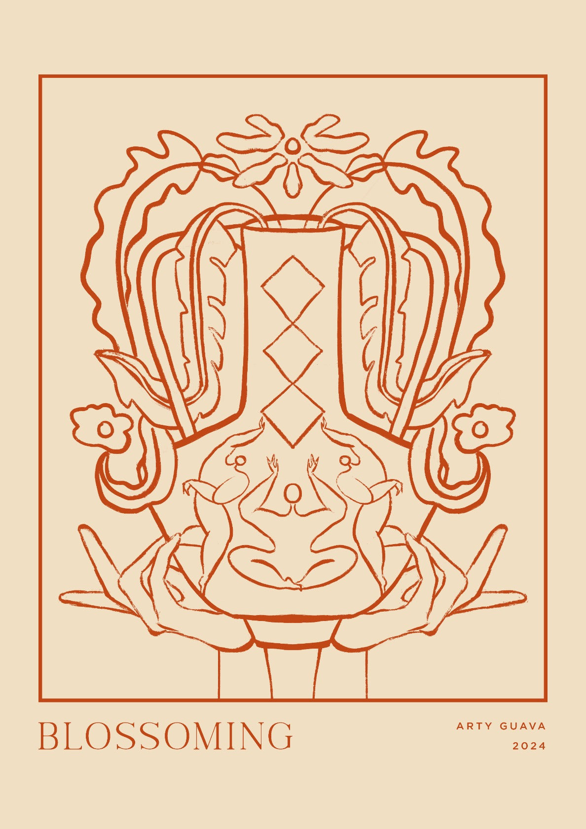 Vessel Collection : Blossoming Line Art 