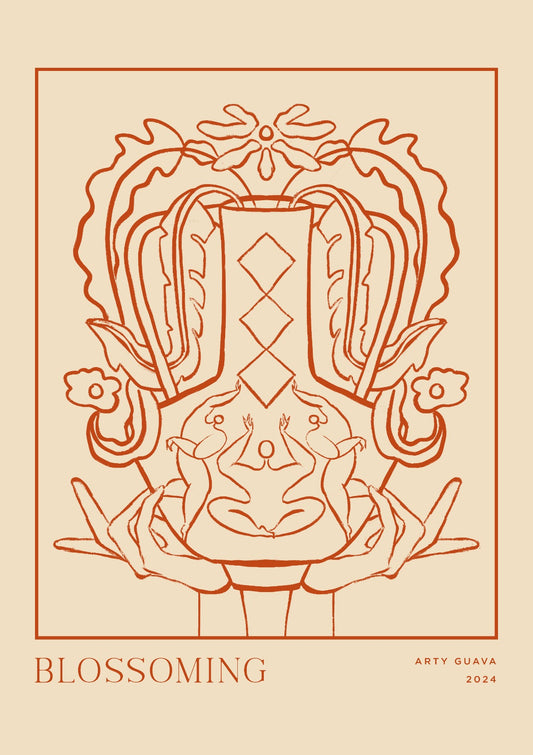 Vessel Collection : Blossoming Line Art 