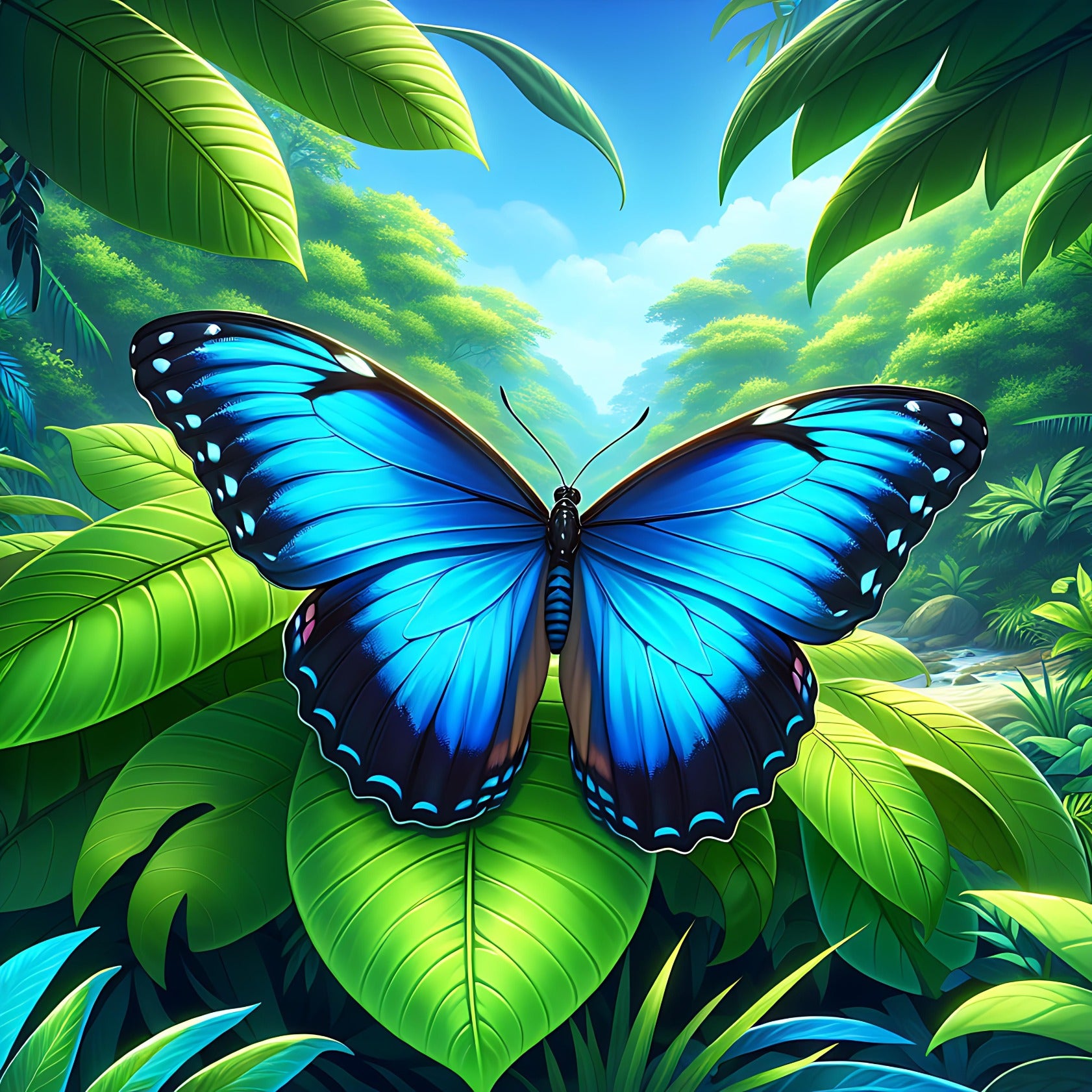  blue morpho butterfly 
