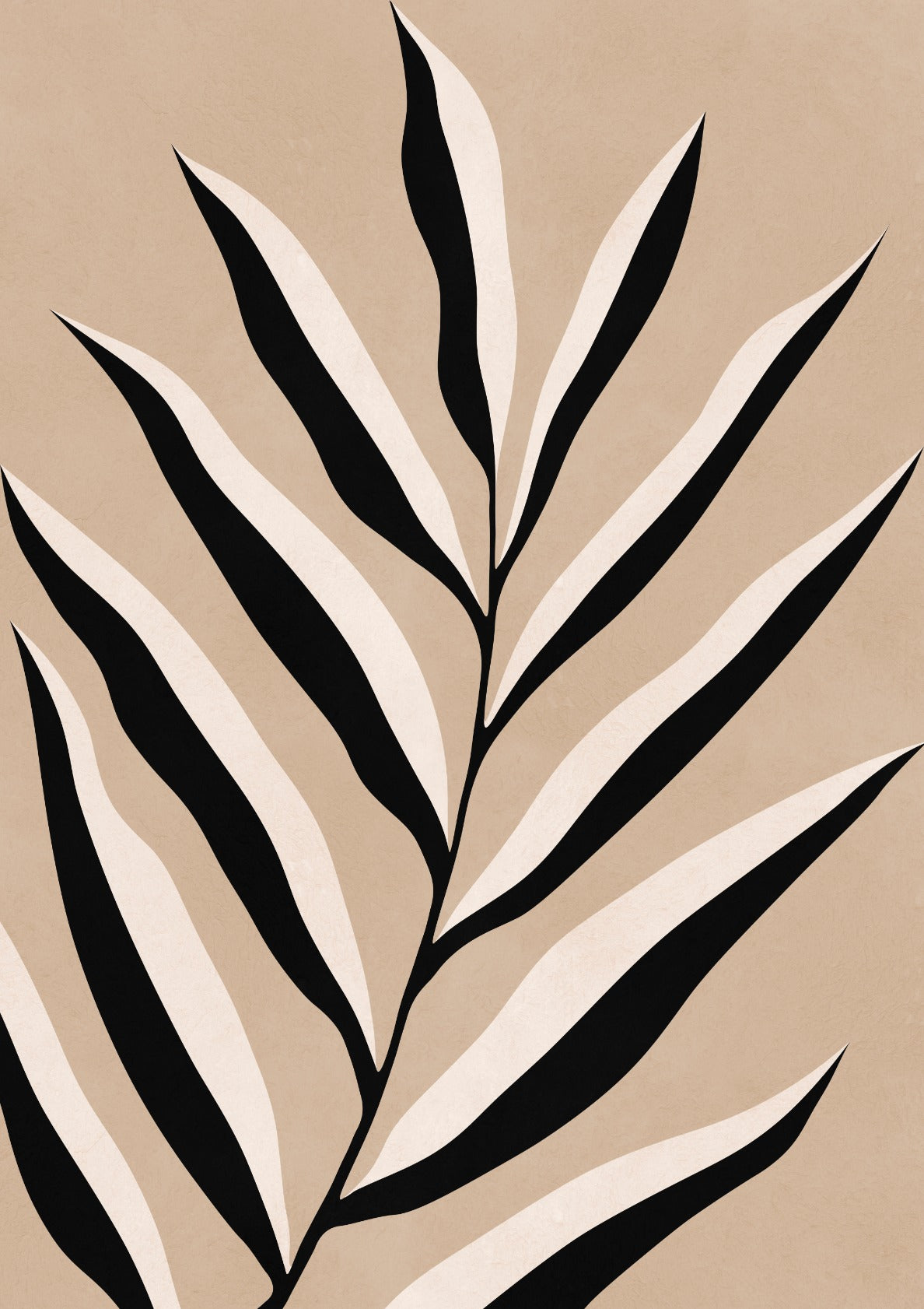 Black and beige leaves