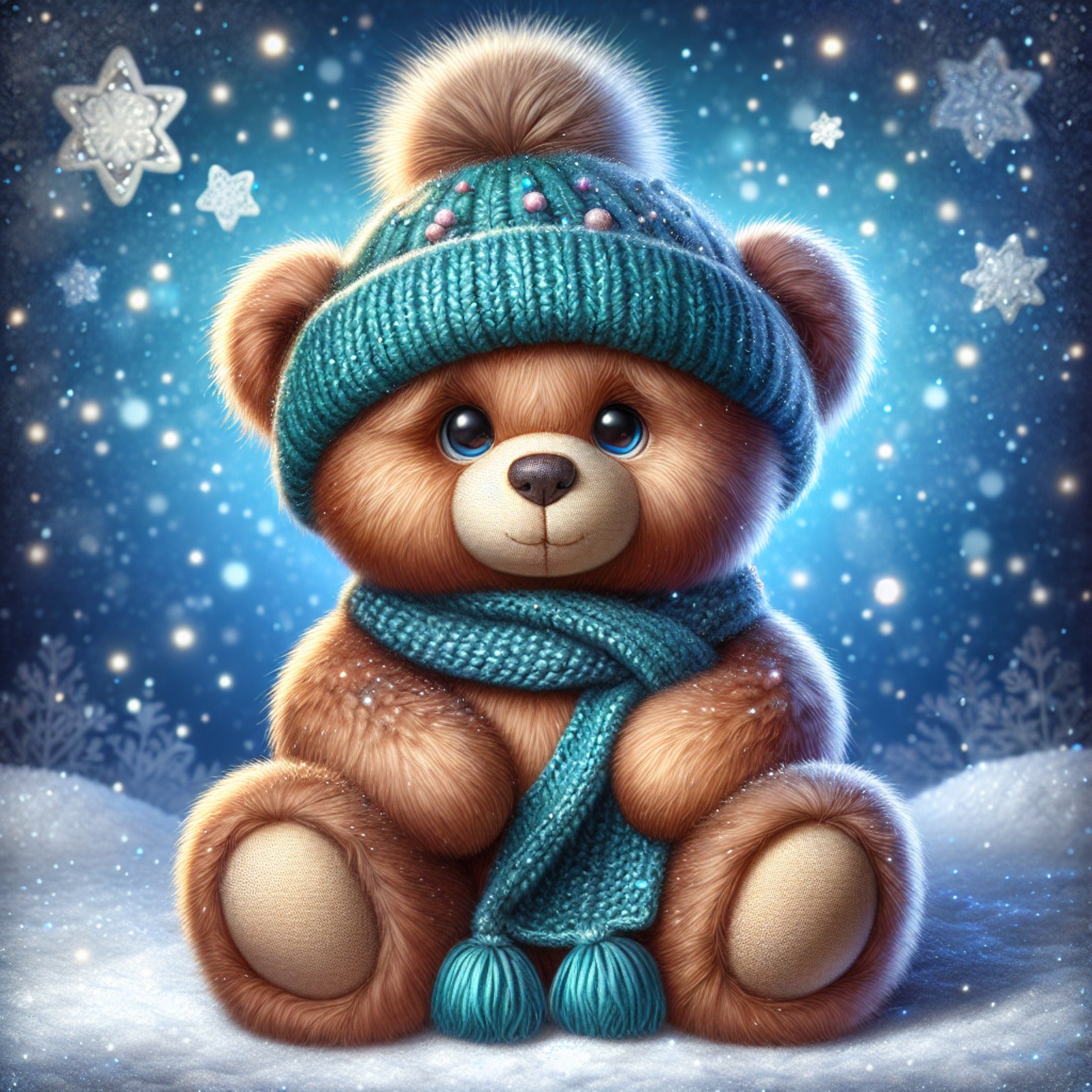 Cute Bear in Winter
