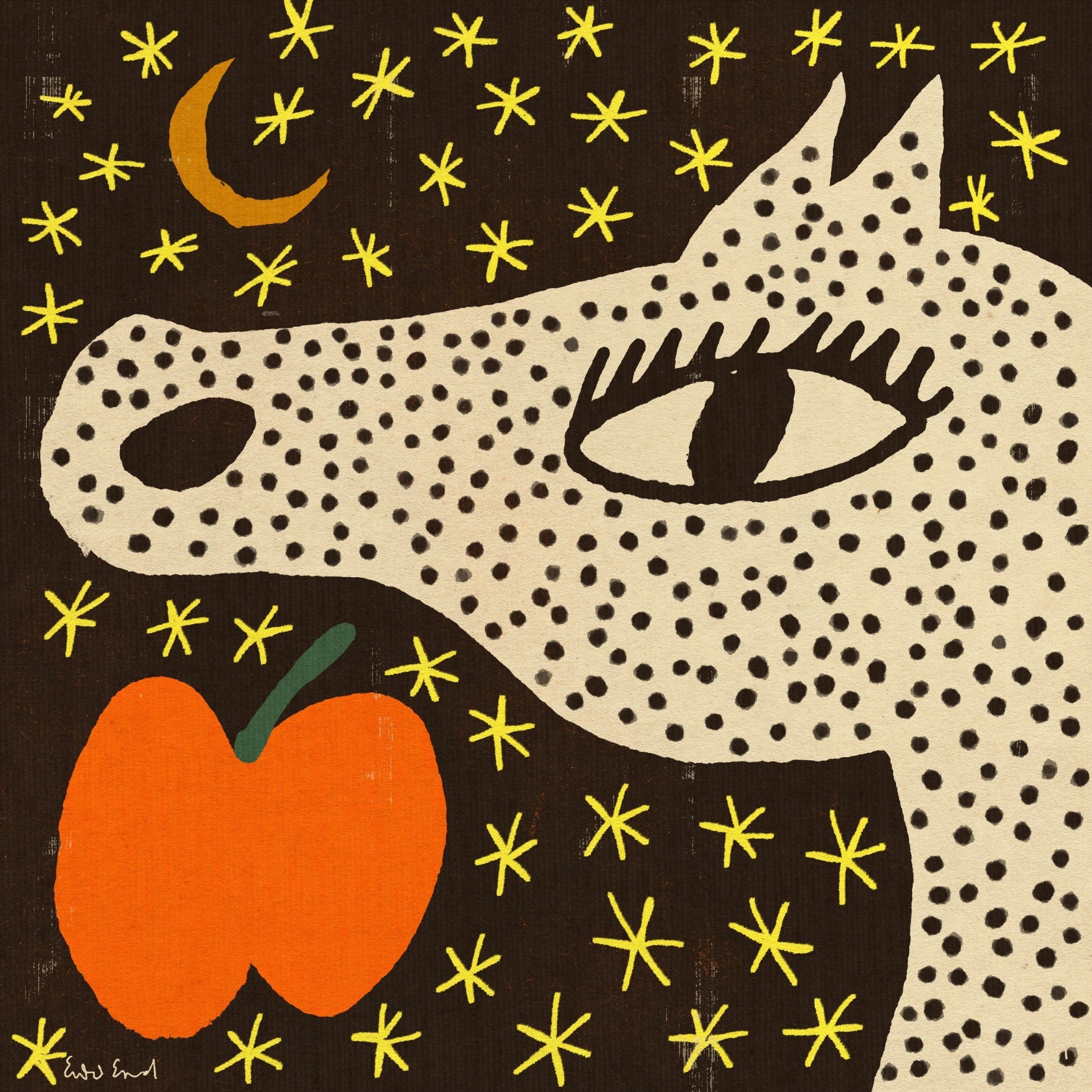 Spotted Horse With Apple