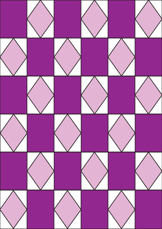 Checkers Purple Square Diamond Checkers
