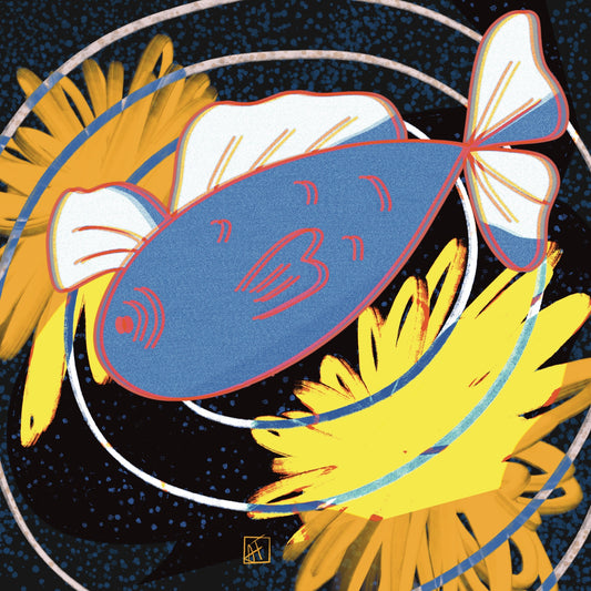 Bloom Fish Blue