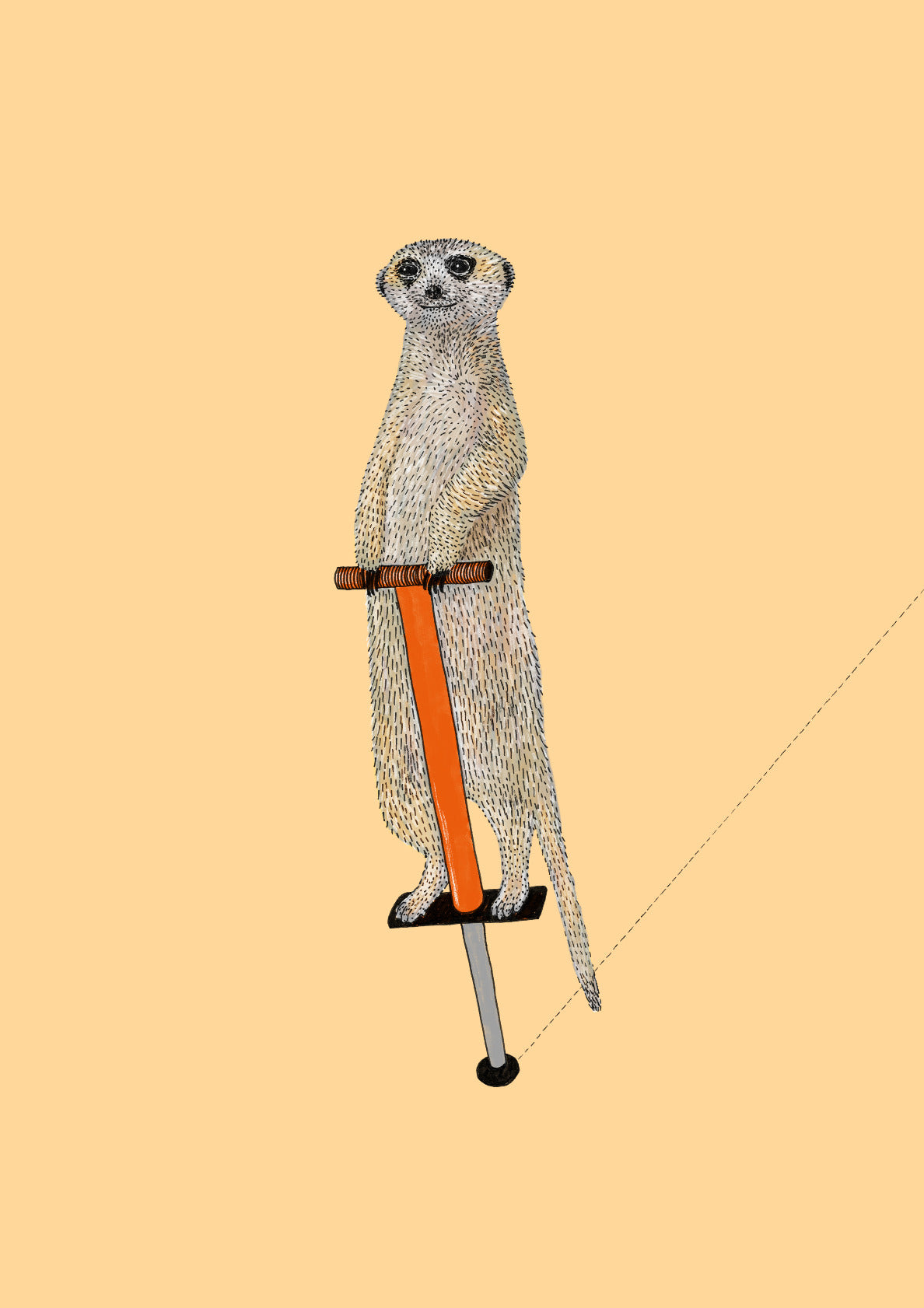 Meerkat on a Pogo Stick