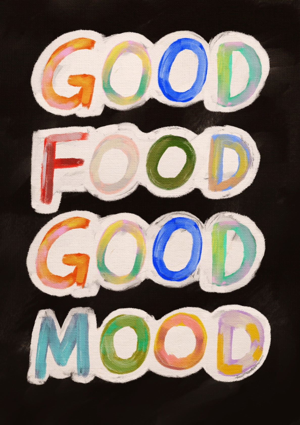 Good Food Good Mood Colorful