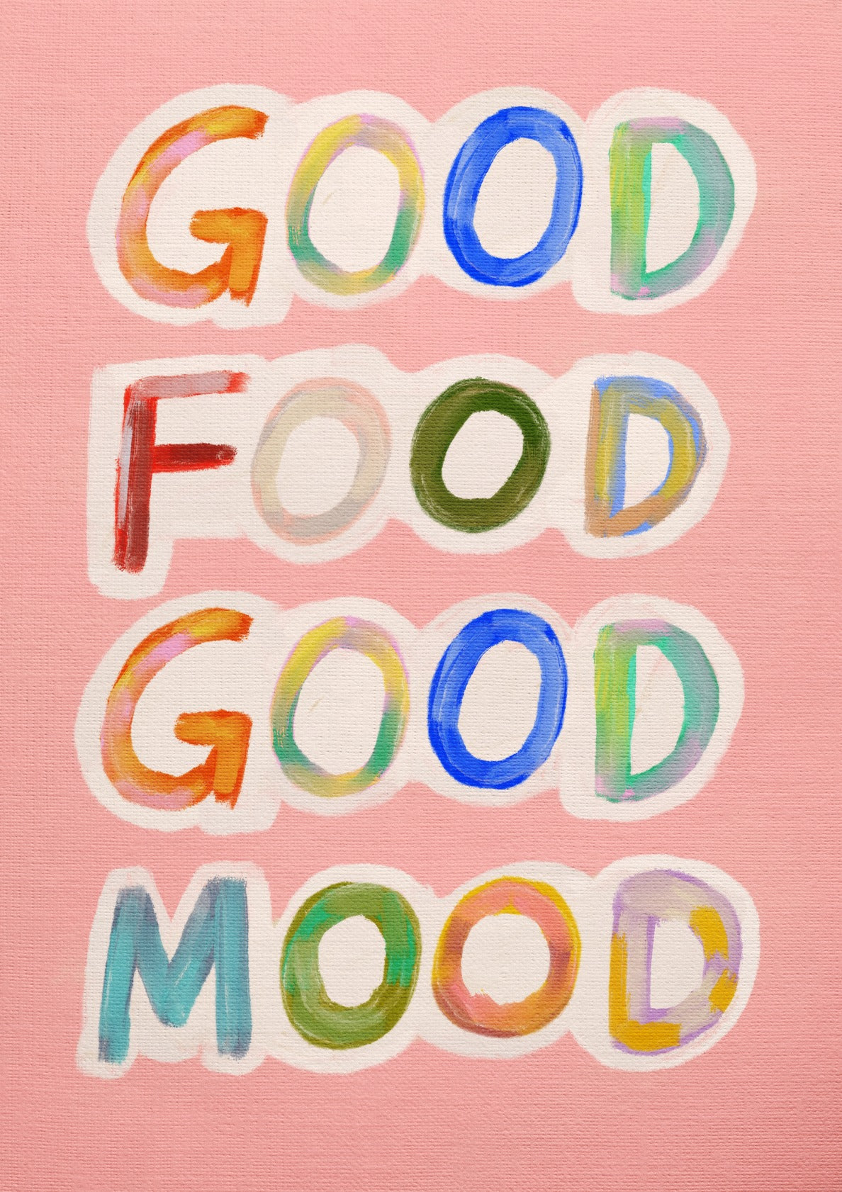 Good Food Good Mood Blush Pink