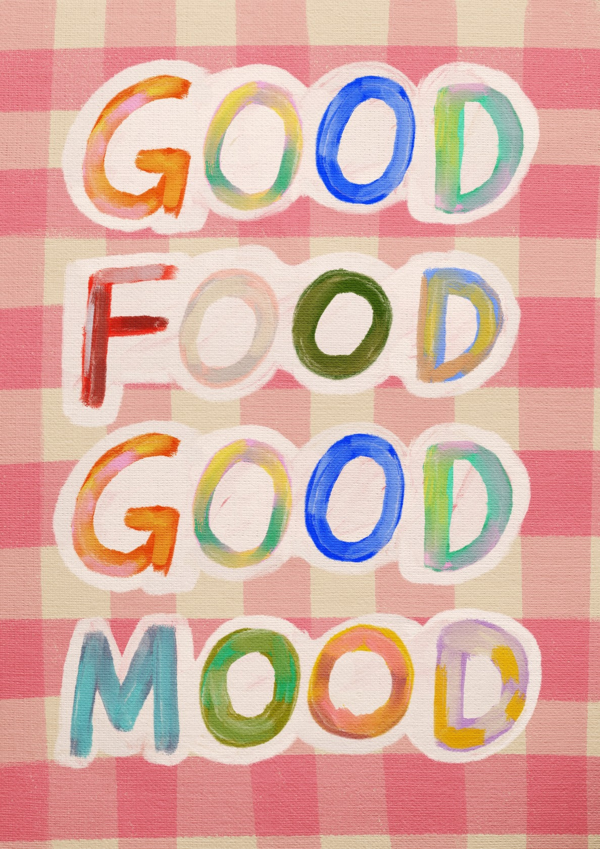 Good Food Good Mood Pink