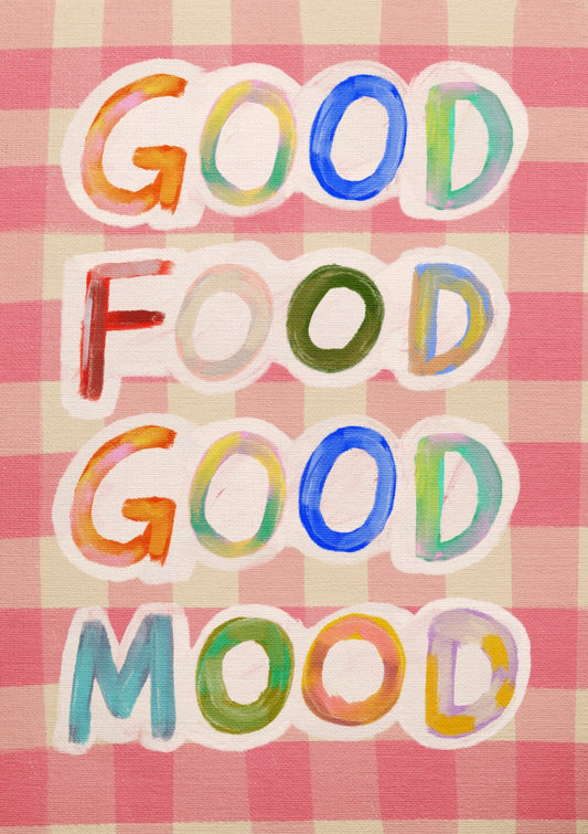 Good Food Good Mood Pink