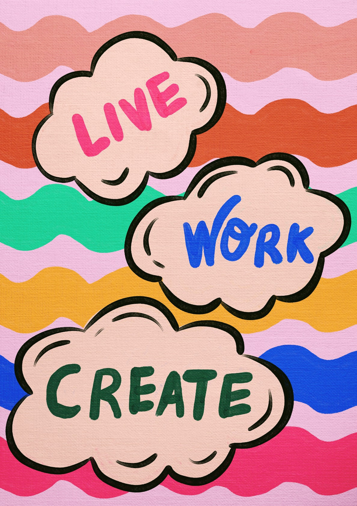 Live Work Create - Inspirational Typography