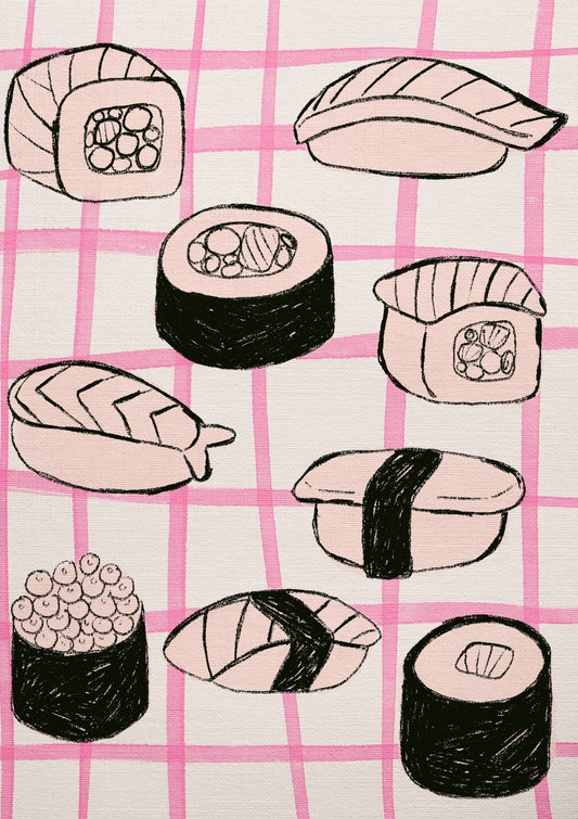 Minimalist Sushi Variants Pink