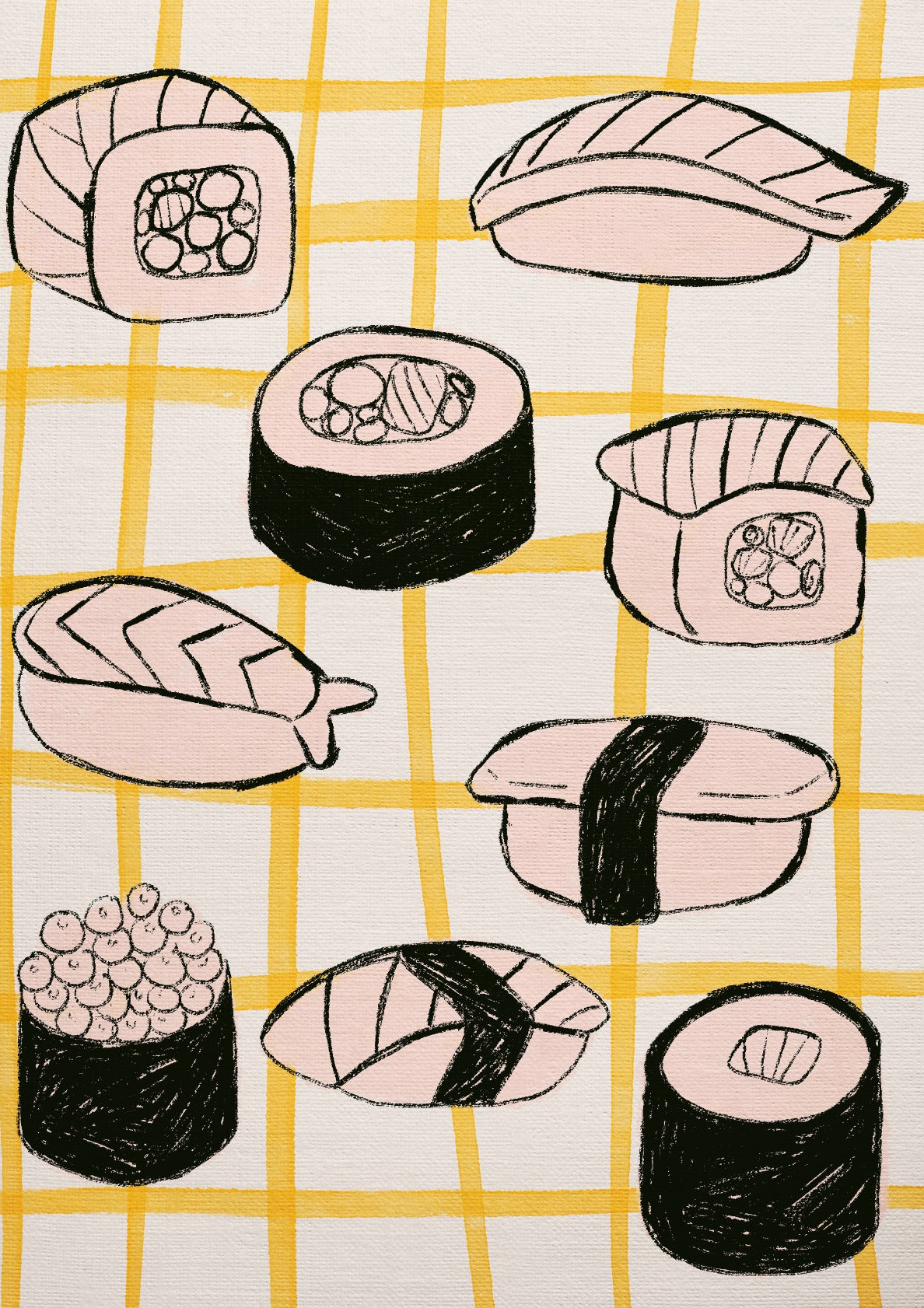Minimalist Sushi Variants Yellow
