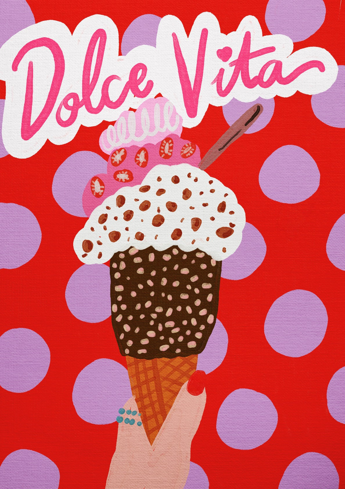 Dolce Vita Gelato Art Red