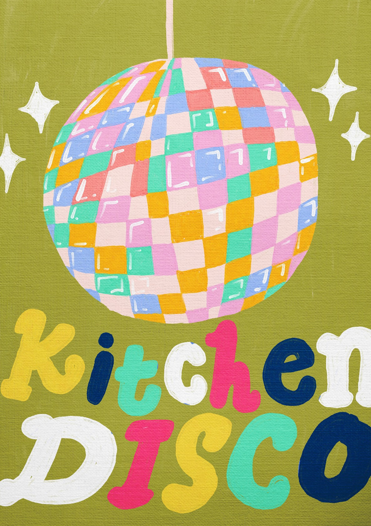 Kitchen Disco Art Olive