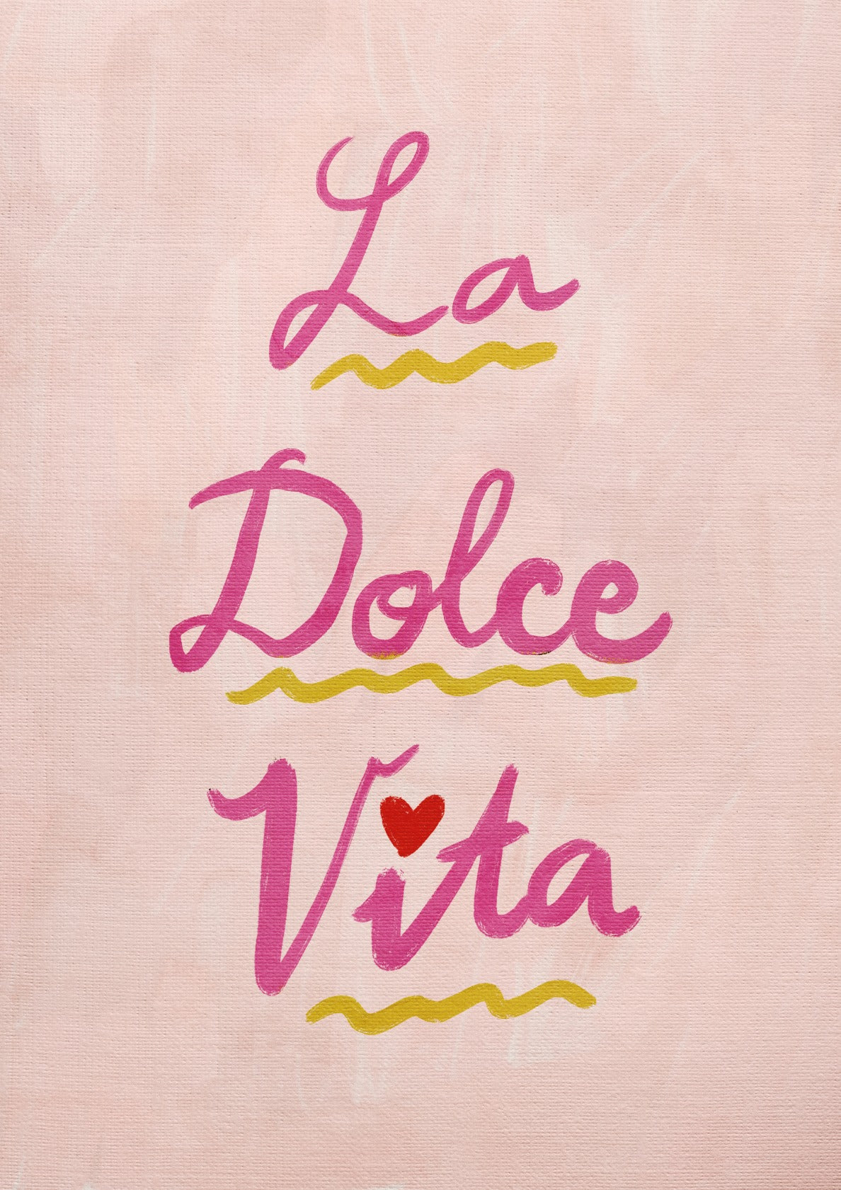 La Dolce Vita Wall Art Pink